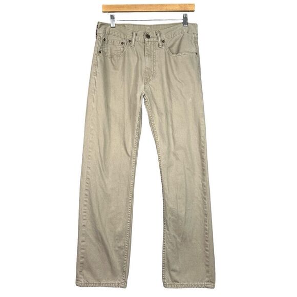 Levi's 505 Mens Jeans Size W31 L30 Camel Tan Straight Leg White Tag Modern - Picture 13 of 13